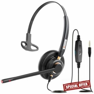Arama Cell Phone Headset with Mic Noise Cancelling & In-line Control