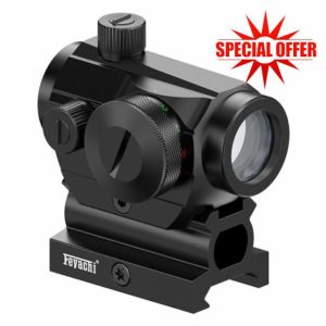 Feyachi RDS-69 Red Green Dot Sight 4 MOA Compact Red Green Dot Gun Sight Riflescope with Riser Mount Absolute Co-Witness Heigh