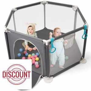 I BUY IT Baby Playpen by 6 Sides with Breathable Mesh