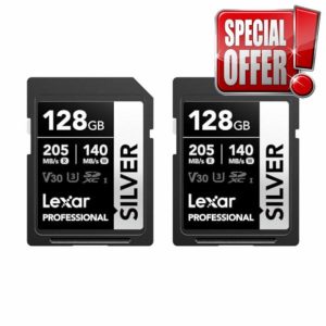 Lexar Professional SILVER SD Card 128GB 2-Pack