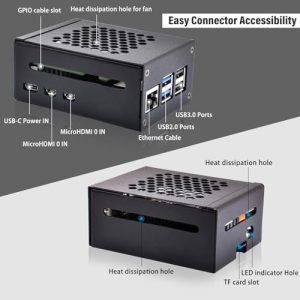 with Official Raspberry Pi M.2 Hat+ and Active Cooler