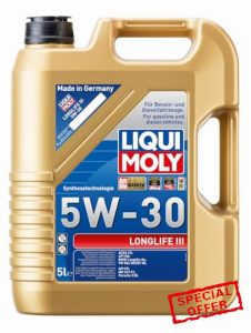 WOL Liqui-Moly Longlife III 5W30 Synthetic Technology Engine Oil 20822 Low Friction ACEA C3 API SN Car Oil (5L)