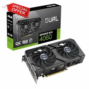ASUS GeForce RTX 4060 DUAL EVO 8G OC Gaming Graphics Card - 2535MHz Boost Clock