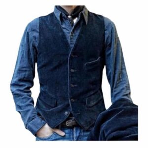WUQILONGBANG Men's Vintage Corduroy Sleeveless Vest
