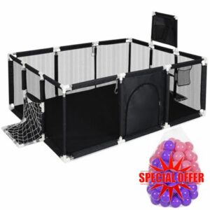 Taylor & Brown Baby Playpen 178 x 120cm Large Activity Toddler Fence Play Yard with 100 Ocean Balls