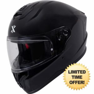 Shox Apex Solid Motorcycle Helmet ECE 22.06 Approved Unisex Full Face Street Sportsbike Motorbike Riding Safety Crash Lid Scooter Moped