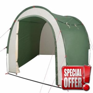 idaXL Green Water-Resistant Storage Tent 204x183x178cm - Portable Camping Organizer 185T Taffeta