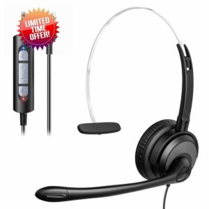Voistek USB Headset with Microphone for PC Laptop