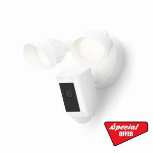 Ring Floodlight Camera Wired Plus | Latest Model | White