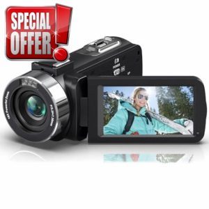 Video Camera 4K Camcorder 48MP 18X Digital Zoom Webcam Kamera