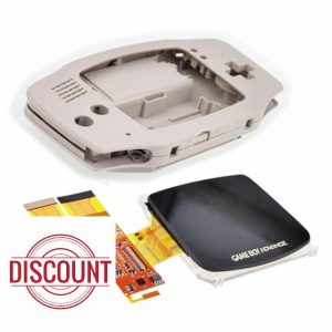 Custom GBA IPS Screen Modded Kit V3 Replacement with Classic GB Grey Housing Case