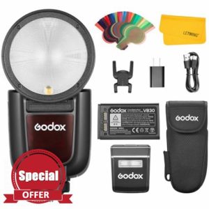 GODOX V1 Pro F V1Pro F Round Head Flash Speedlite Compatible for Fujifilm