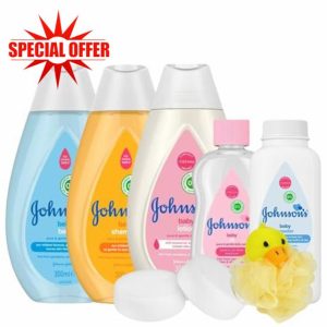 Baby Bath Set Bundle With 5 Piece Johnsons Baby Bath Set