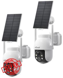 ieGeek 2K Solar Security Camera Outdoor Wireless(2pcs)