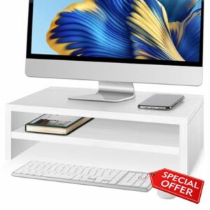 Averrex Wooden Monitor Stands Riser for Desk