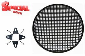 Unifizz Car Universal Metal Car Audio Speaker SubWoofer Grill Protector Cover - 15 Inch