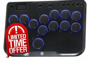 Arcade Stick 12 Keys Hitbox Controller Leverless Street Fight for PC/Ps3/Ps4/Switch/Steam Gaming Keyboard-Supports Hot Swap and SOCD