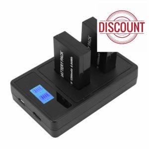 2 Pack LP E12 Camera Battery and Dual USB Charger