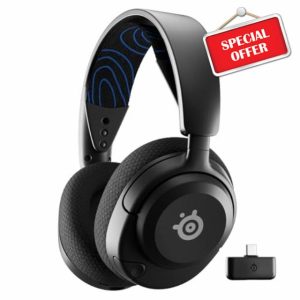 SteelSeries Arctis Nova 5P Wireless PS5 Gaming Headset - Neodymium Magnetic Drivers - 100+ Audio Presets via App - 60H Battery - 2.4GHz or BT - ClearCast Gen2.X Mic - Supports PS4