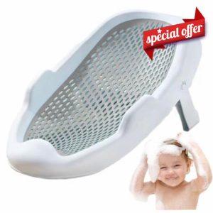 Bath Seats Baby Bather Breathable Baby Lounger 0-24 Months with Drain Hole Infant Bathtub Daily Portable Baby Bather Slip-Resistant Collapsible Baby Bathtub Tubs for Newborns Grey