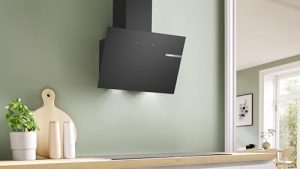 Wall-mounted cooker hood 60 cm clear glass black printed            [Energy Class A]