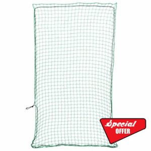 idaXL Green Trailer Net with Elastic Rope - 5x3 m Cargo Mesh - Weather/UV Resistant Polypropylene - Secures Trailers/Trucks/SUVs