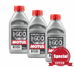 WOL DOT 4 Brake Fluid Motul 100948 Brake Fluid Factory Line RBF600 500ML - Fully Synthetic Brake Oil Dot (3 Units)