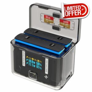 for Insta360 x4 Battery Fast Charger Bidirectional Intelligent 3-In-1 Usb-C Charge Manager Organiser for Insta 360 X4 Accessories