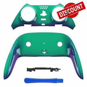 eXtremeRate Top Bottom Decorative Trim Shell Compatible with ps5 Edge Controller DIY Replacement Front Back Clip Shell