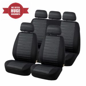 Aodelai Universal Car Seat Covers Full Set Cloth Auto Seat Covers Set for Most Sedans
