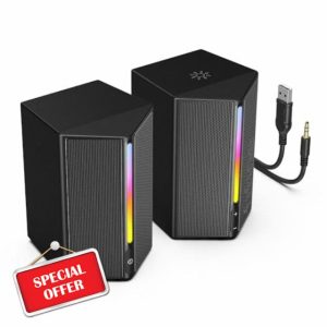 FIFINE RGB Gaming Speaker for Computer