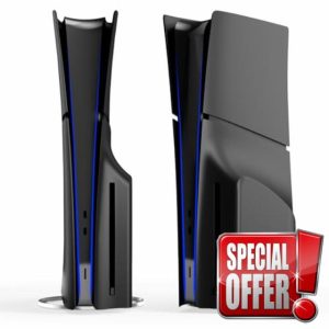 5 in 1 Black Plates for PS5 Slim Disc and Digital Edition