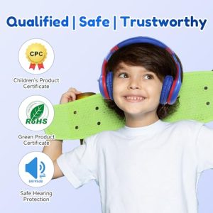 Bluetooth Foldable Over Ear Headphones with Microphone for Children