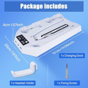 PS5 Console Cooling Charger Station with Adjustable Cooling Fan