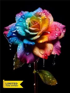 Paint by Numbers for Adults Rose Canvas Oil Painting Kit for Kids