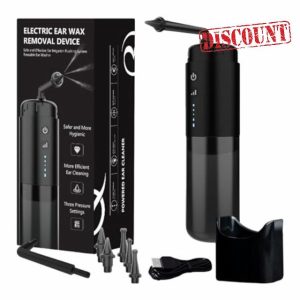 Ear Wax Removal Kit - Electric Ear Irrigation Flushing Kit | 1200mA Ear Wax Cleaner Tool Set With USB Charging Interface