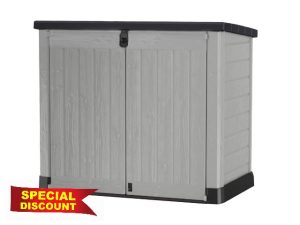 Keter Store It Out Pro Outdoor Garden Furniture Storage Shed Grey| Fade Free | All Weather Resistant | Safe and Secure | Zero Maintenance | 5 year Warranty