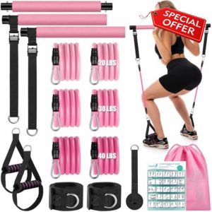WenYa Pilates Bar Set with Resistance Bands for Women