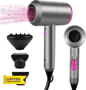 HappyGoo Hair Dryer Professional Ionic Hairdryer with 2 Speed 3 Heat Setting