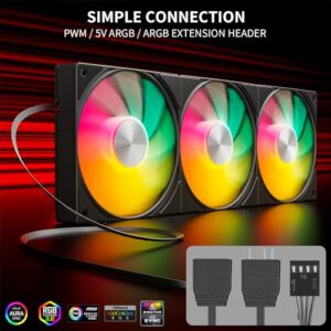 4-Pin PWM ARGB 3x120mm Case Fan