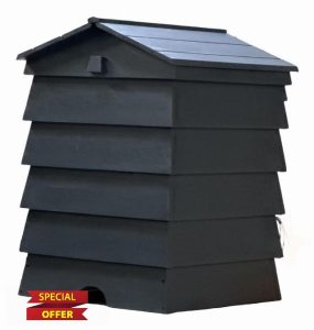 Beehive composter/Composter/Post box/Storage box/Planter (Dark grey