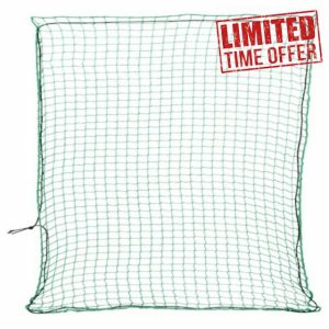 ** vidaXL Trailer Net with Green Elastic Rope 4x4m - Durable Polypropylene Cargo Mesh for Trailers