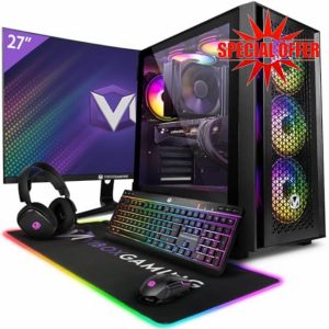 VIBOX VIII-116 PC Gamer - 27" 100Hz Monitor Bundle - Intel i9 11900F Processor - Nvidia RTX 4070 Super OC 12GB Graphics Card - 32GB RAM - 1TB NVMe SSD - 700W PSU - Windows 11 - WiFi
