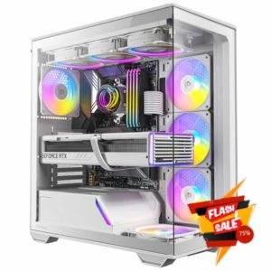 Antec C3 ARGB Mid Tower Tempered Glass PC Gaming Case White