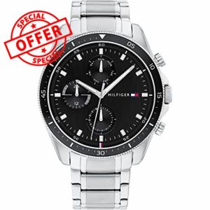 Tommy Hilfiger Analogue Multifunction Quartz Watch for Men with Silver Stainless Steel Bracelet - 1791835