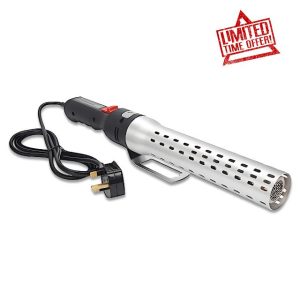 Generic Silver Electric Charcoal Fire Starter BBQ Lighter 2000W Powerful and Quick Fire Igniter Perfect for Stove
