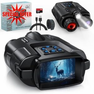 Letcmoi Night Vision Binoculars Goggles - Infrared Visible 600M in Total Darkness with 8X Digital Zoom