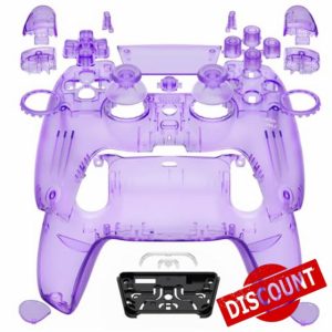 eXtremeRate Luna Redesigned Full Set Housing Shell Buttons Touchpad Cover Compatible with ps5 Controller BDM-030 BDM-040