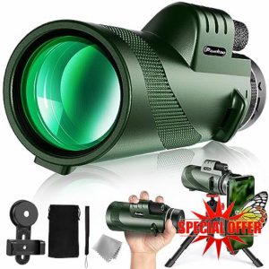Pankoo 40x60 HD High Power Adult Monocular with Tripod and Smartphone Adapter - Ideal for Birdwatching