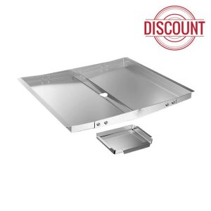 MagiDeal Adjustable Tray Universal Grill Drip Pan Easy to Clean Easy Assemble Rustproof Stainless Steel for Picnics BBQ Patio